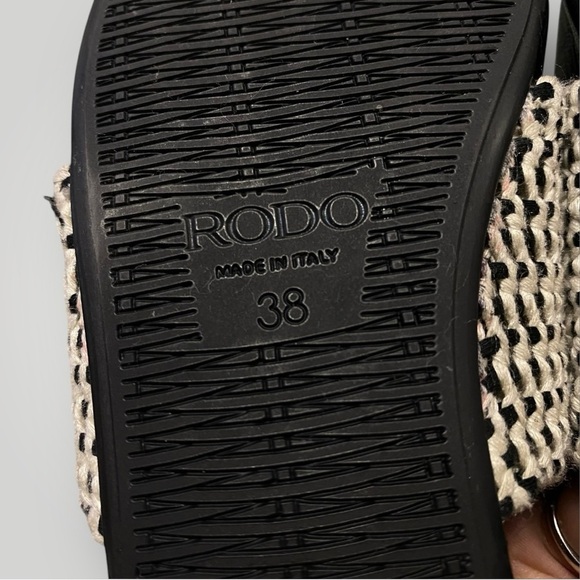RODO Mules Black Sz 38 Made in Italy - Picture 7 of 7